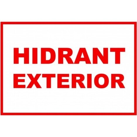 Semn pentru hidrant exterior